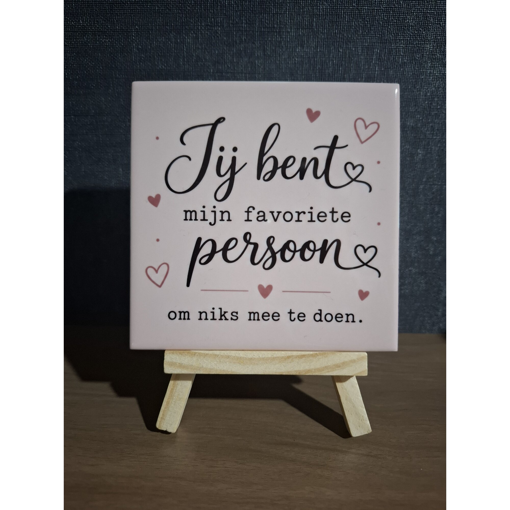 Tegeltje met tekst
